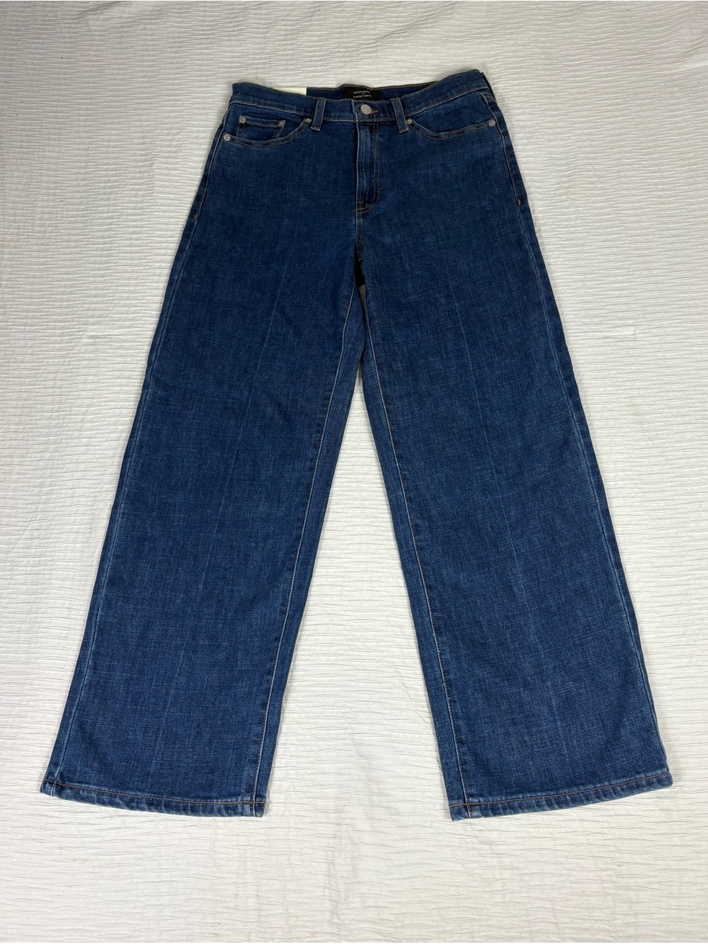 Banana Republic Wide-Leg Jeans in Deep Blue Denim